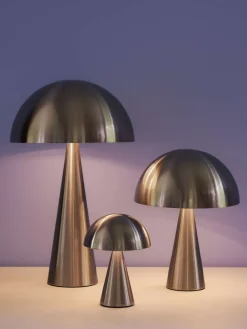 Sale Hübsch Mush Trådløs Bordlampe LED H20 cm, Nikkel