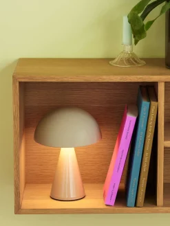 Best Hübsch Mush Trådløs Bordlampe LED H20 cm, Sand