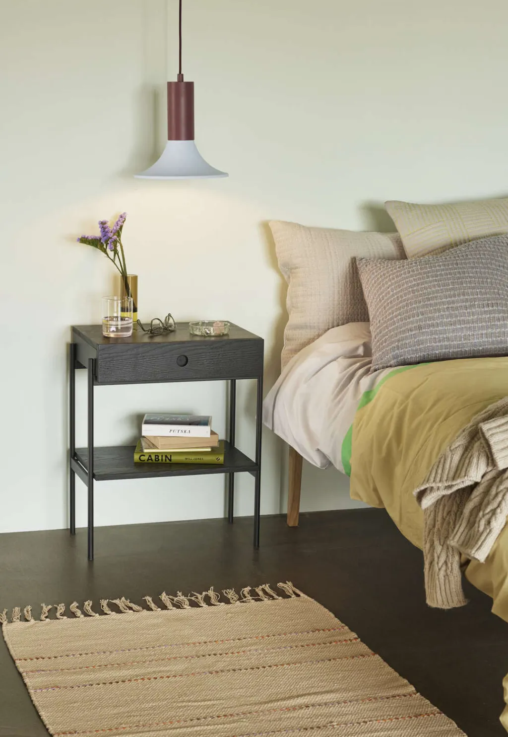 Hübsch Borde > Noir Sengebord H60 cm,