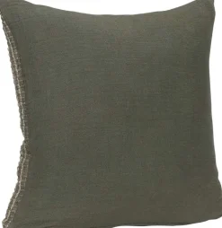 Online Hübsch Ori Pude 50x50 cm, Beige/Olivengrøn