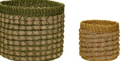 Outlet Pine Kurve 2 stk, Natur/Multifarvet Kurve Og Kasser