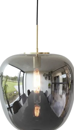 New Hübsch Reflect Pendel Ø40 cm, Grå/Messing