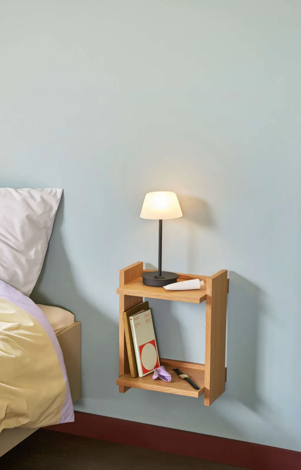 Hübsch Lamper Til Kontoret|Lamper Til Soveværelset > Salon Bordlampe H31 cm, Sort/Frosted