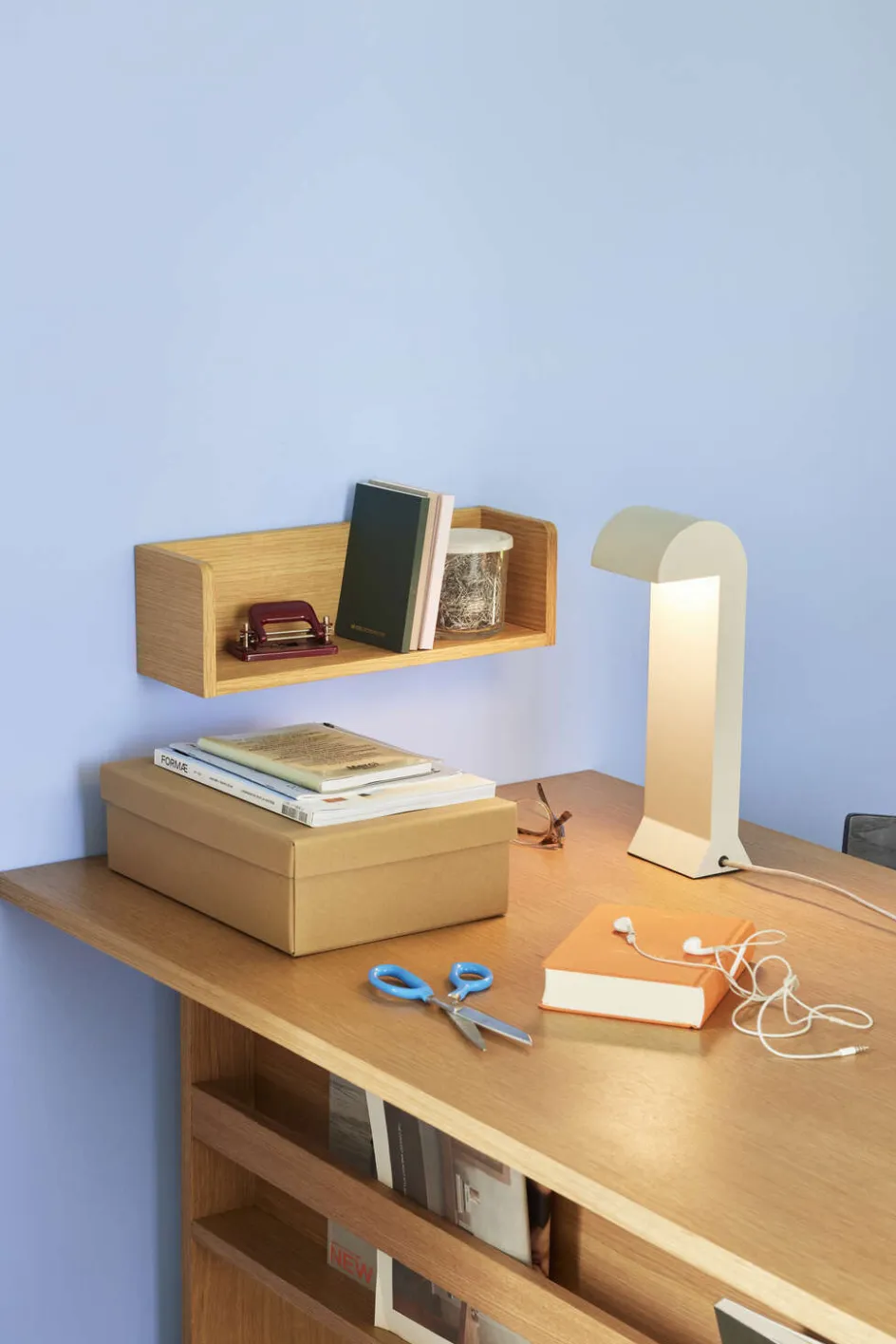 Outlet Hübsch Soothe Bordlampe H34 cm, Lysegrå