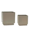 Sale Cube Potte 2 stk, Brun Stue|Urtepotter Og Krukker