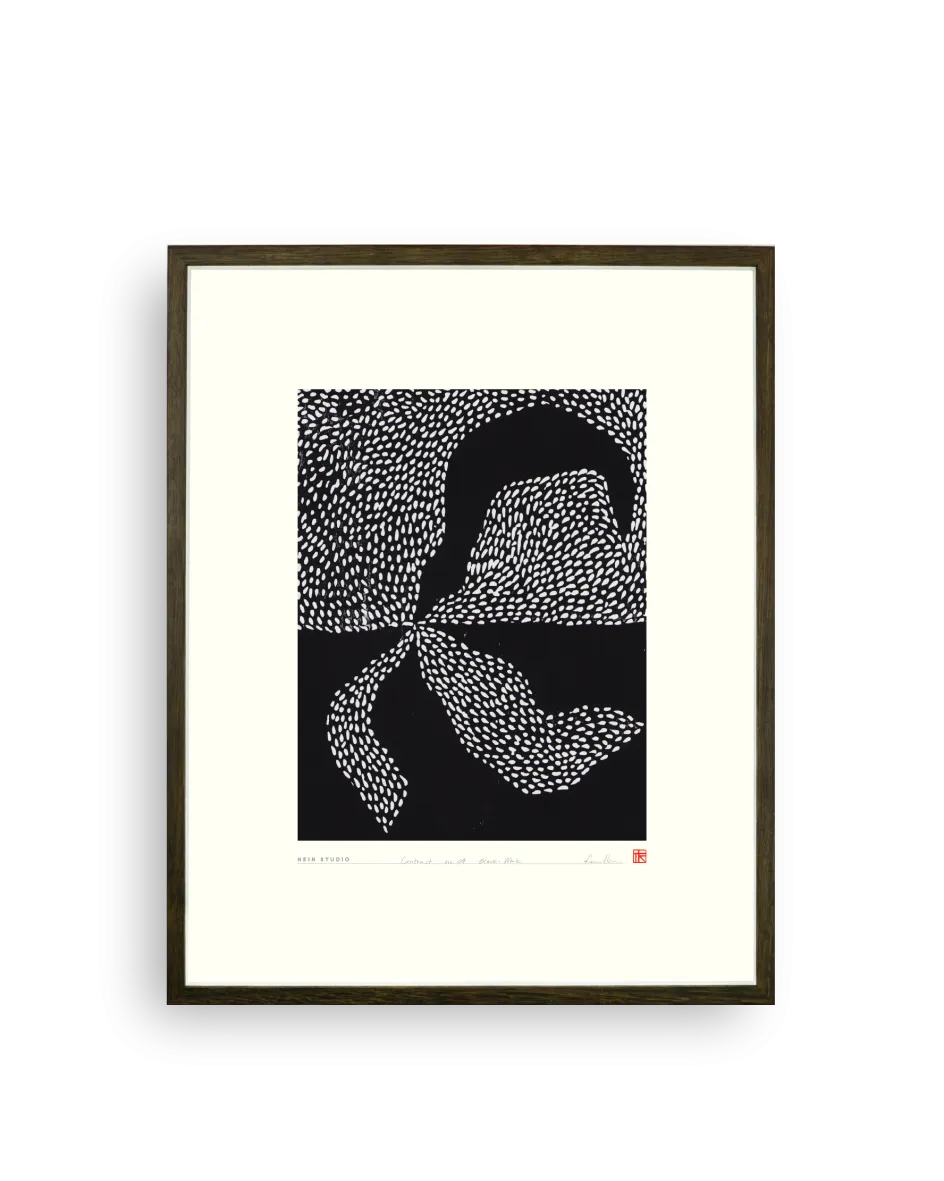 Sale Hein Studio Art Print Collection 2025 Contrast no. 04 40x50cm, Sort/Hvid
