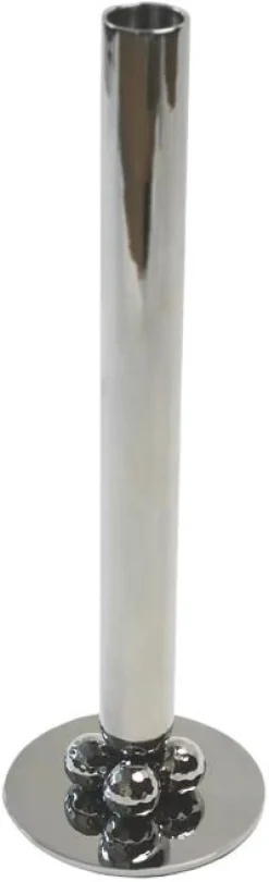 Hein Studio Lysestager|Vaser > Lilo Vase/Lysestage H28 cm, Krom