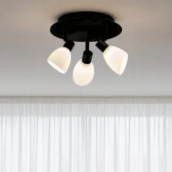 Discount Cut Loftskinnespot Sort/Opal Lamper Til Kontoret|Lamper Til Soveværelset