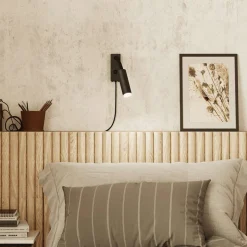 Discount Herstal Pipeline Flex Væglampe 12,5 cm, Mat Sort