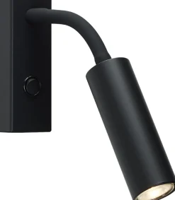 Discount Herstal Pipeline Flex Væglampe 12,5 cm, Mat Sort