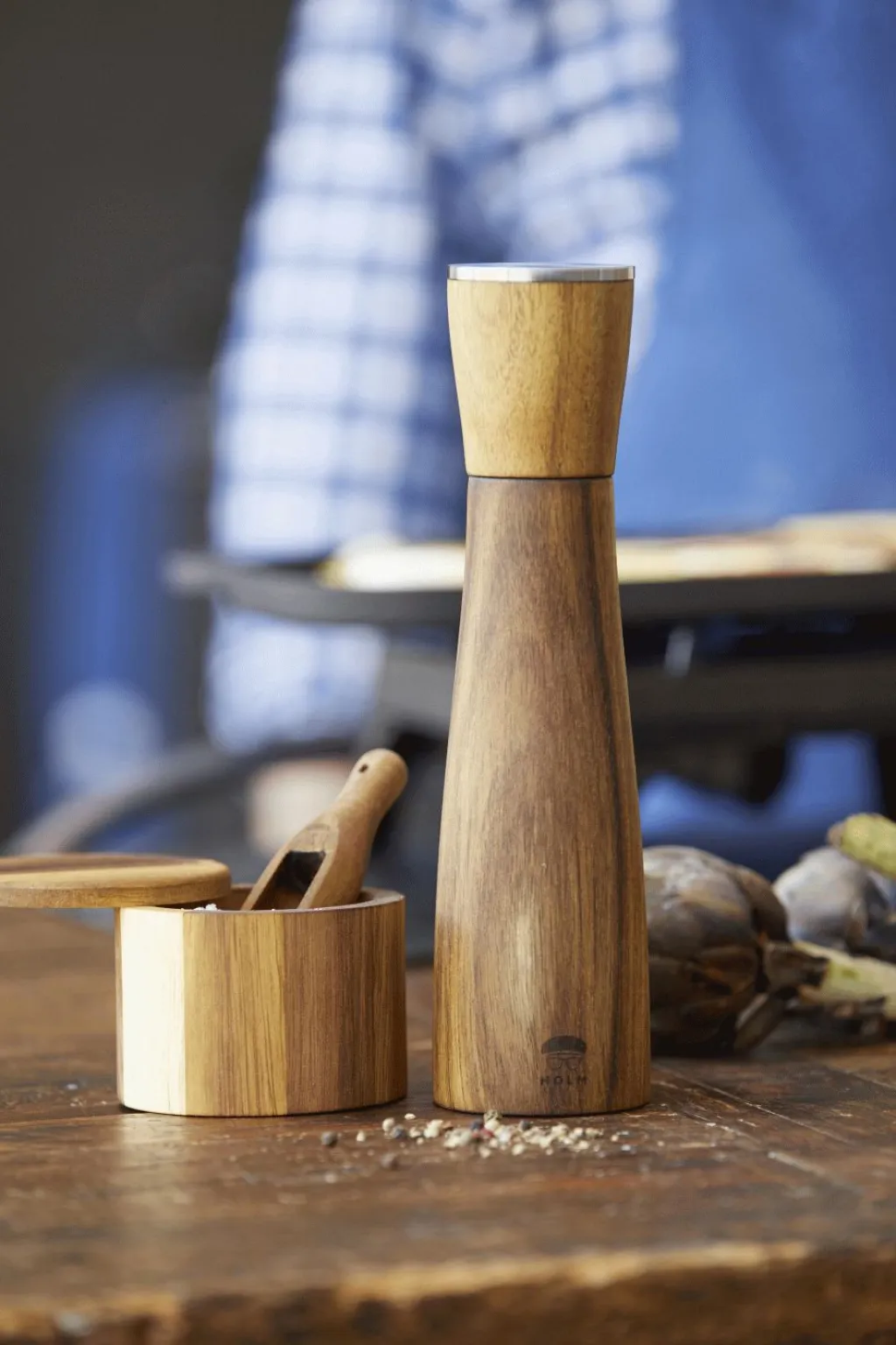Saltkar Ø8,9 cm, Akacietræ Salt Og Peber|Salt Og Peber