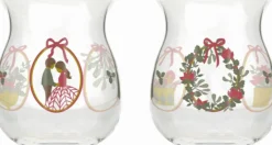 Clearance Christmas Fyrfadsstage 2025 2 stk. H7,5 cm Julelys
