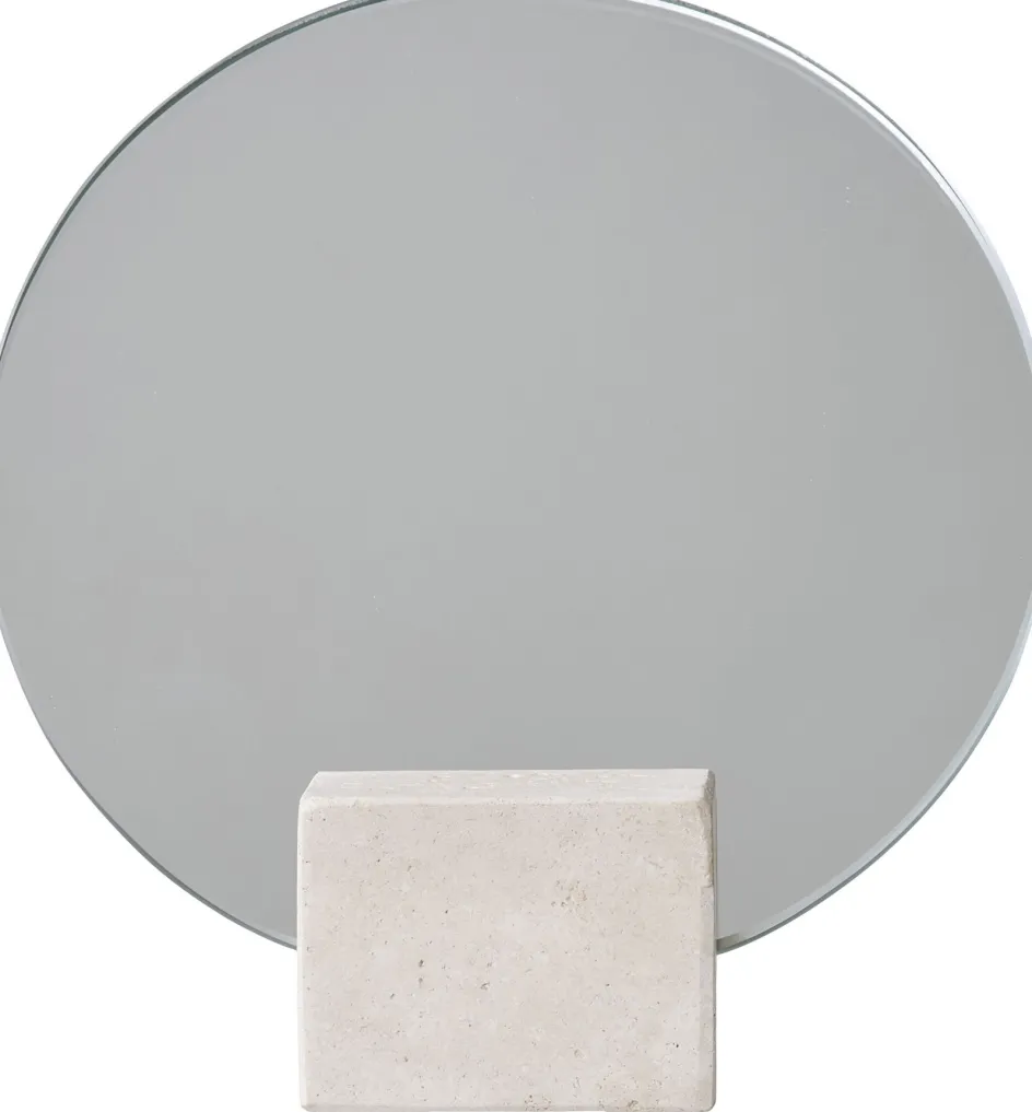 Clearance House Nordic Dekoration Bordspejl H18 cm, Beige