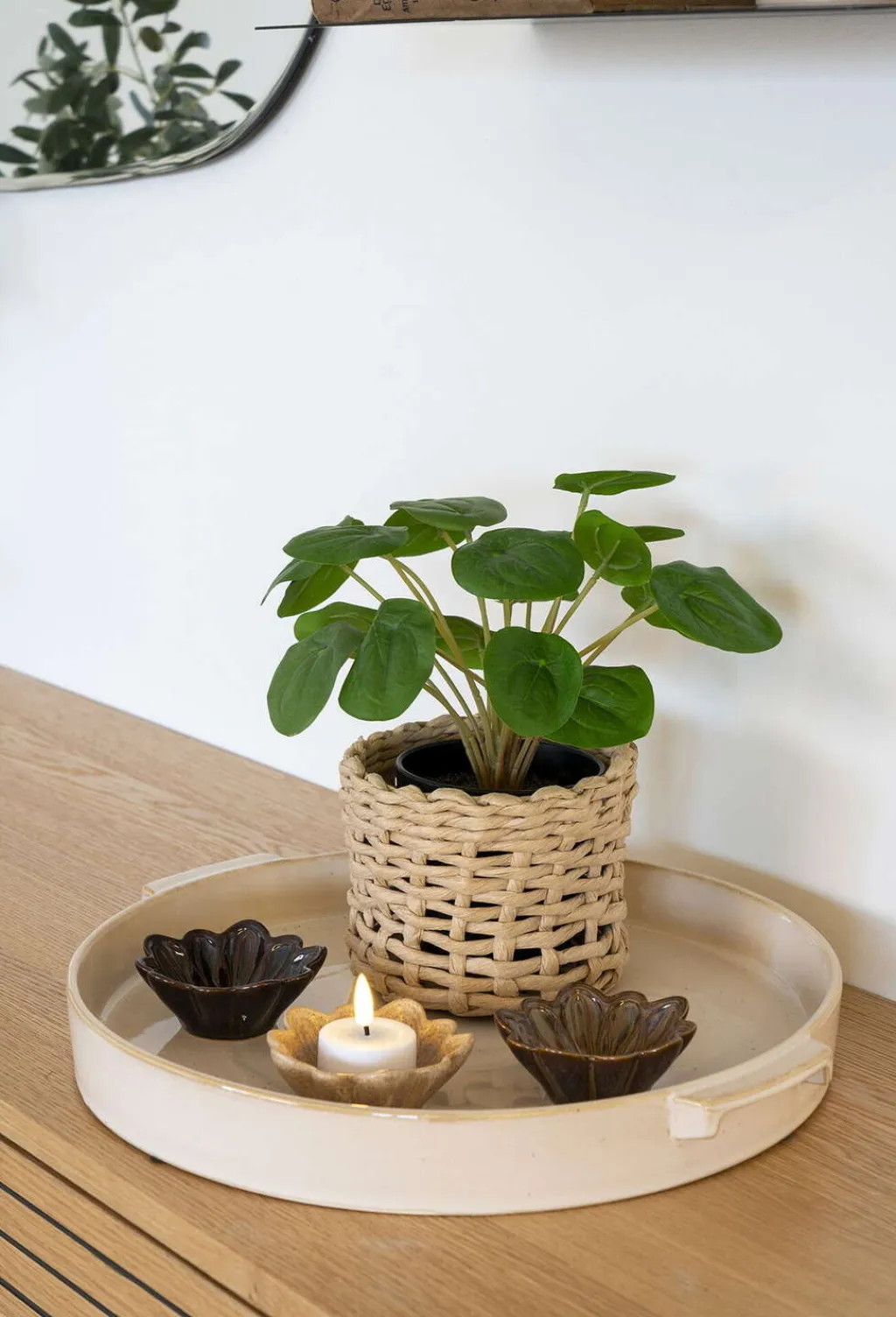 House Nordic Stue > Kunstig Pelia Plante H28 cm, Grøn