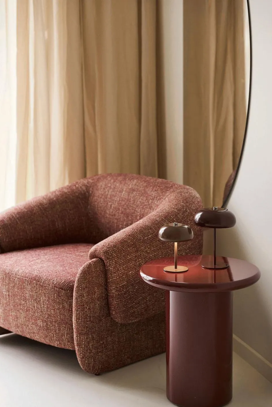 Clearance House Nordic Margate Trådløs Bordlampe LED H23 cm, Bordeaux