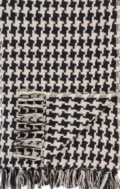 House Nordic Uderum|Plaider Og Tæpper > Side Plaid 130x180 cm, Sort/Beige
