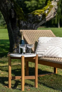Sale House Nordic Terracina Sidebord H46 cm, Acacia/Hvid Tarazzo