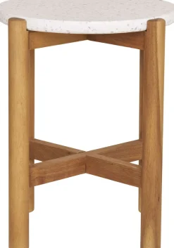 Sale House Nordic Terracina Sidebord H46 cm, Acacia/Hvid Tarazzo