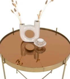 Outlet Venezia Sofabord Ø48 cm, Messing Borde