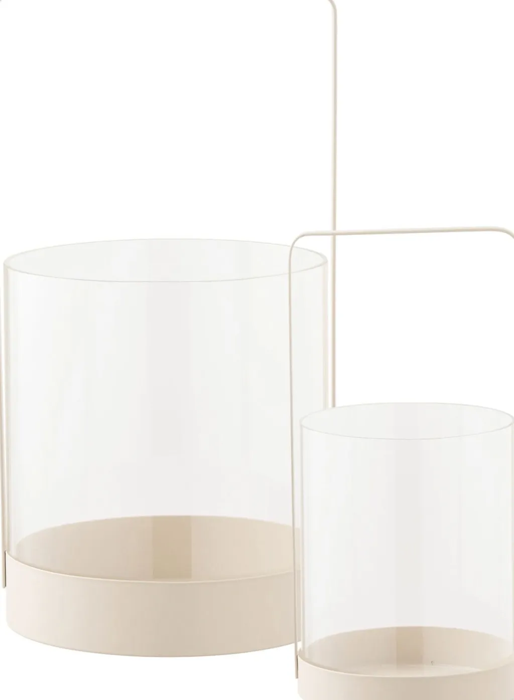 House Nordic Bloklysestager > Hurricane Lysestage 2 stk, Beige