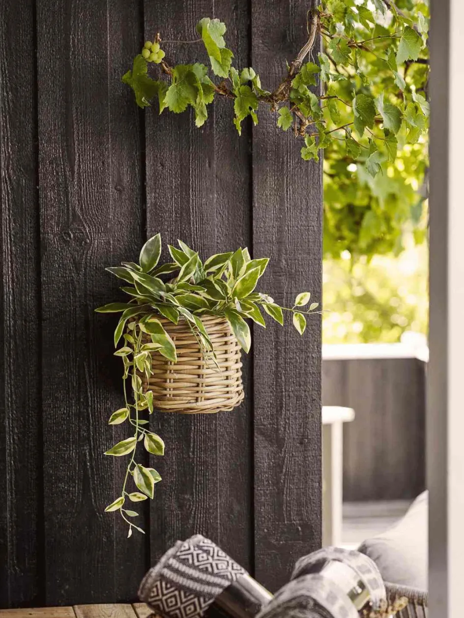 New House Nordic Keli Væghængt Kurv H27 cm, Rattan