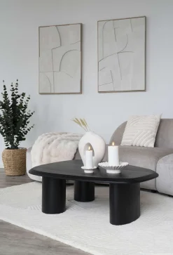 Discount Lysestage Bølget 2 stk, Hvid/Cement Lysestager