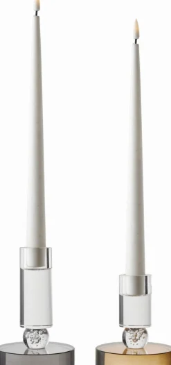 Discount House Nordic Lysestage H10 cm, Brun/Hvid