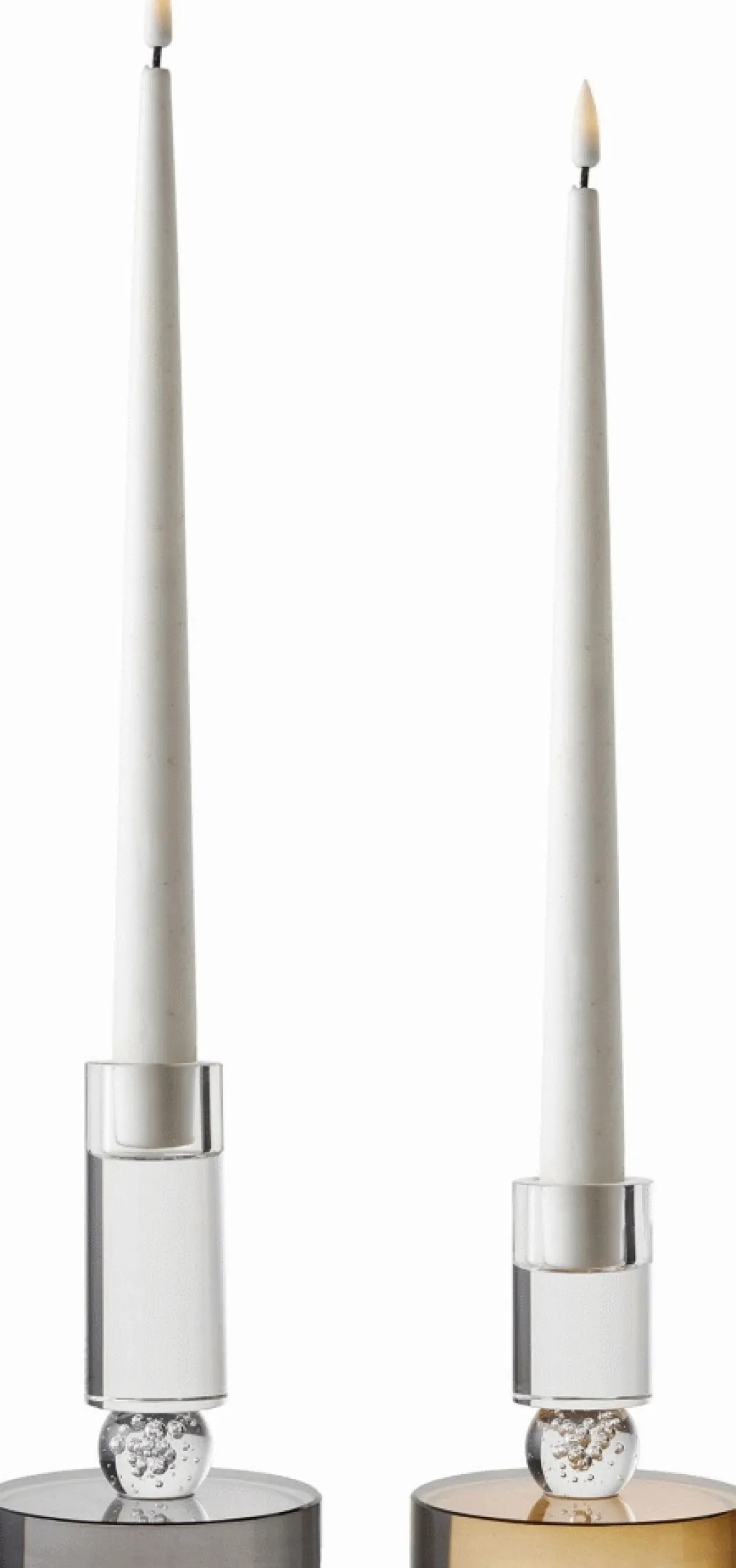 Hot Lysestage H13 cm, Grå/Hvid Lysestager