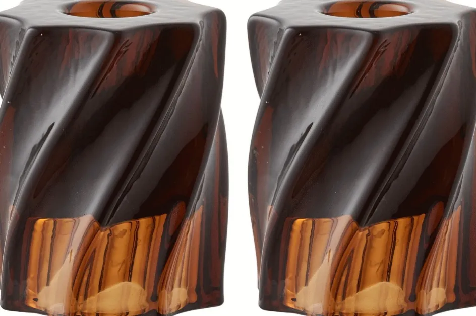 Best House Nordic Lysestage H7,5 cm, Smoked Brun