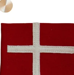 Hove Home Bordflag > Flag 11x9 cm, Dansk/Messing
