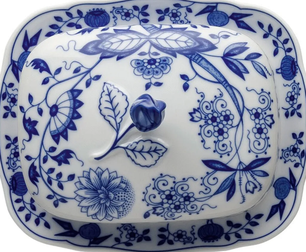 Hutschenreuther Skåle > Blau Zwiebelmuster Smørboks 18,6 cm, Blå