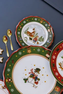 Discount Happy Wintertime Tallerken , Grøn Middagstallerkener