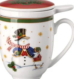 Hot Happy Wintertime Tekopsæt 3 Dele 36 cl, Hvid Juleglas Og Krus|Kopper