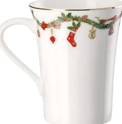 Hutschenreuther Juleglas Og Krus|Kopper > Nora Christmas Kop , Hvid