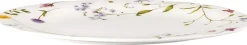 Hot Nora Spring Vibes Oval Serveringsfad 23x23 cm, Hvid Fade