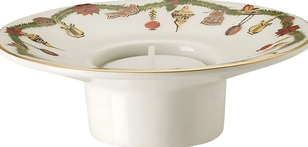 Hutschenreuther Lysestager|Julelys > Nora Christmas Lysestage H3,6 cm, Hvid
