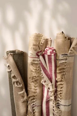 Hot Ib Laursen Gulvløber 60x120 cm, Beige/Olivengrøn