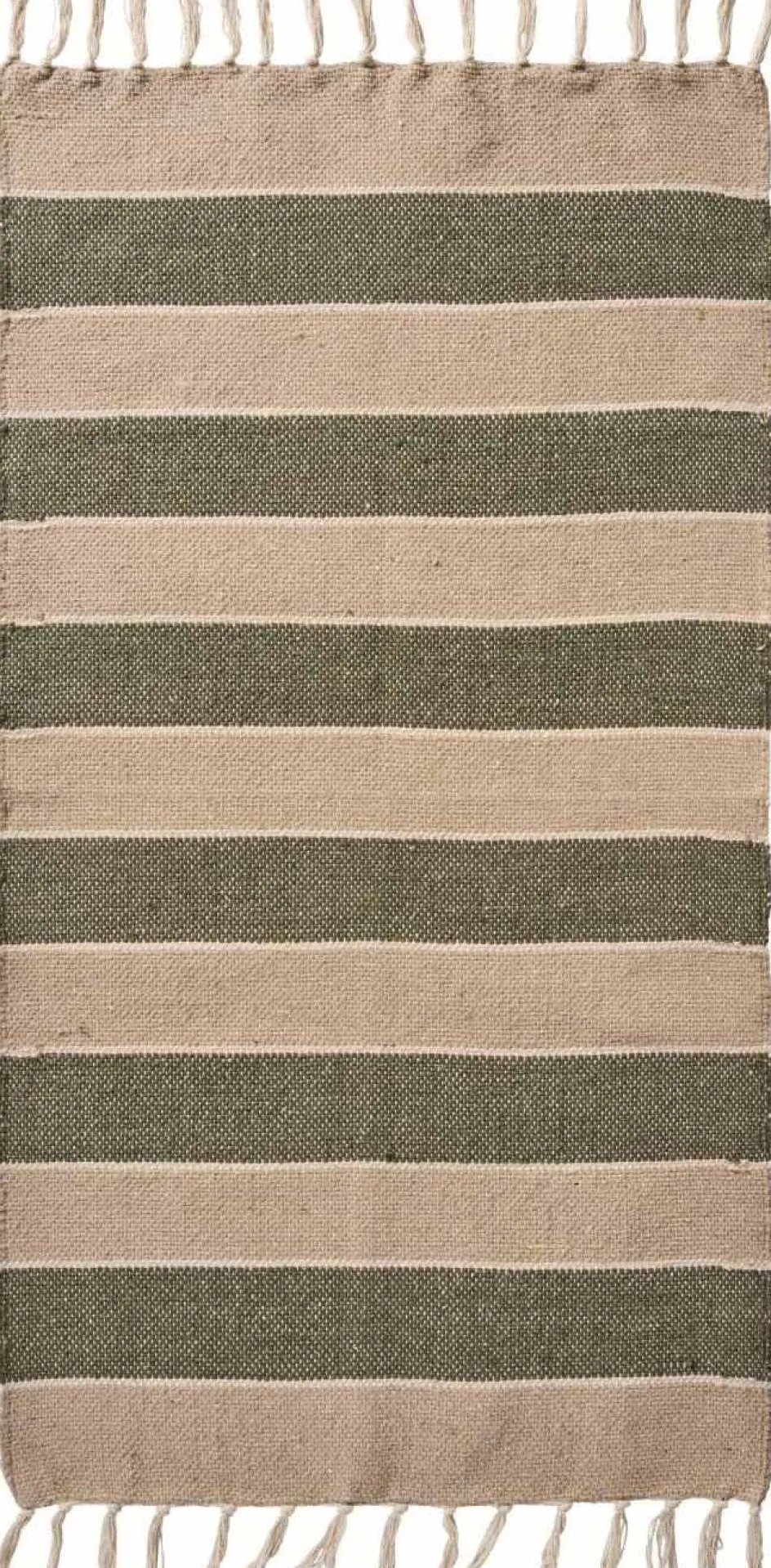 Hot Ib Laursen Gulvløber 60x120 cm, Beige/Olivengrøn