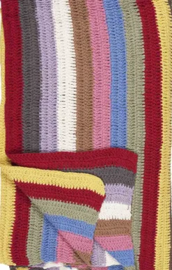 Hæklet Plaid 130x170 cm, Multi Plaider Og Tæpper