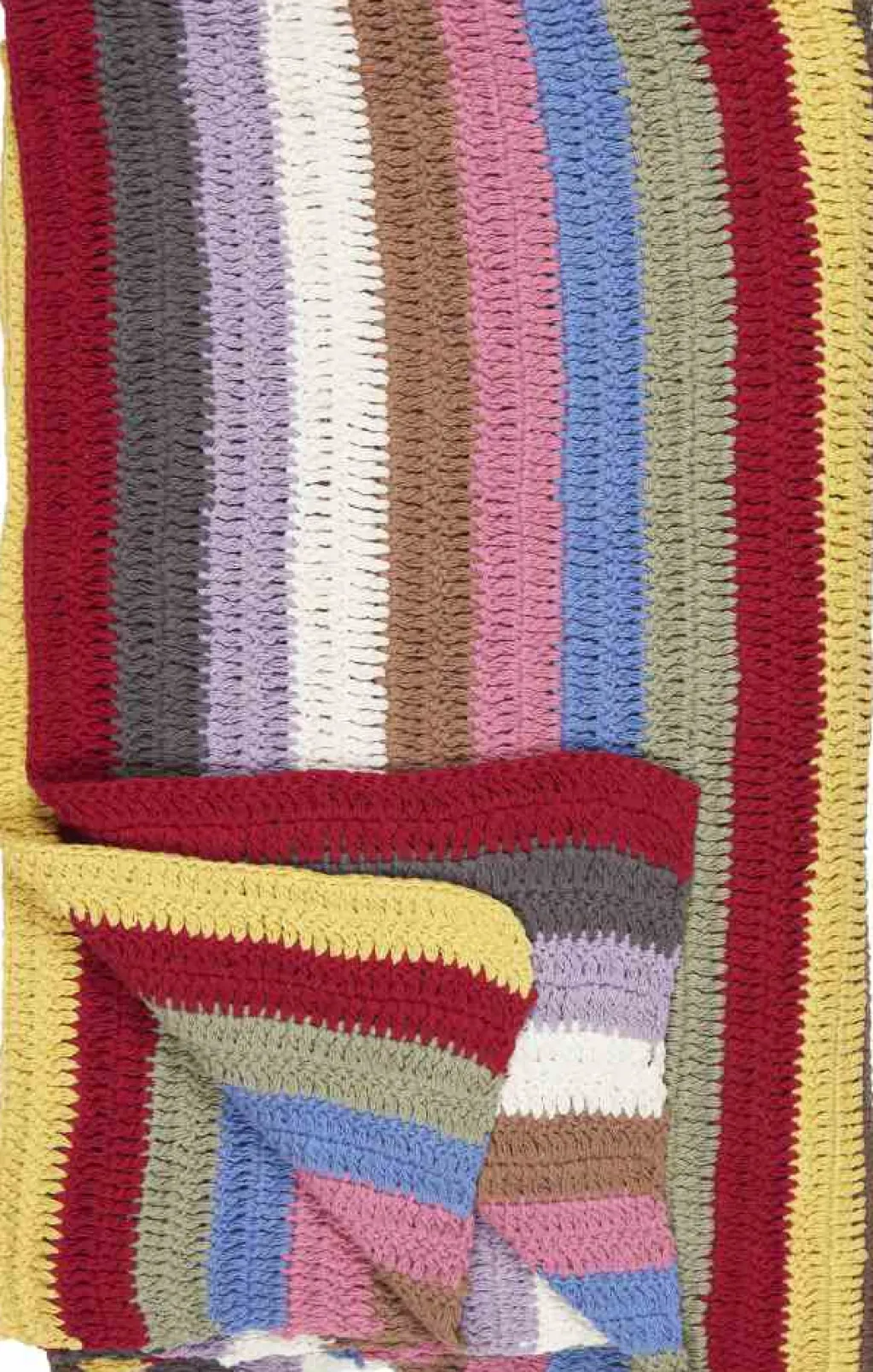 Hæklet Plaid 130x170 cm, Multi Plaider Og Tæpper
