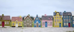 Ib Laursen Lyshuse > Lyshus My Home Town H20,5 cm, Blå/Rød
