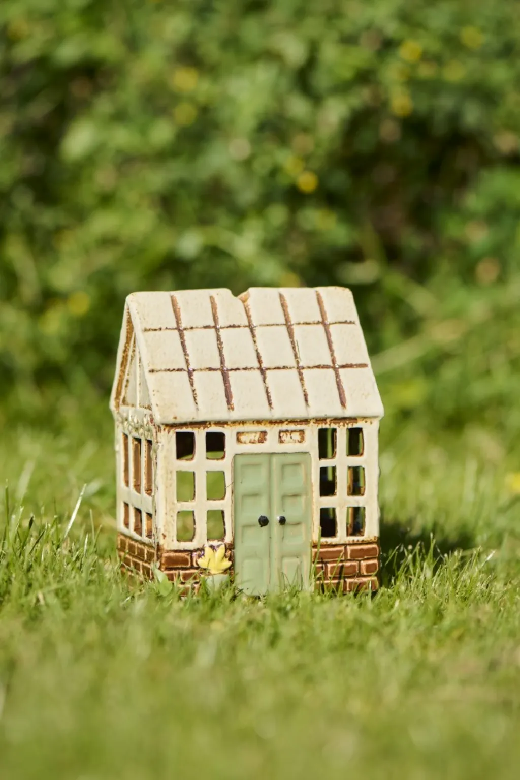 Outlet Lyshus Orangeri H17 cm, Grøn/Natur Lyshuse