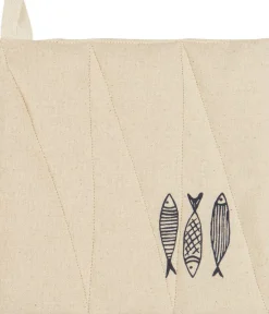Best Ib Laursen Marlin Grydelap 20x21,5 cm, Natur/Blå