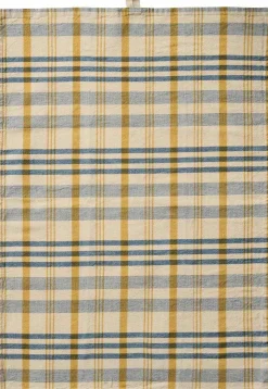Ib Laursen Køkkentekstiler > Mikkel Viskestykke 50x70 cm, Natur/Blå/Mustard
