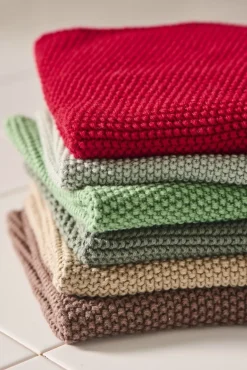 Clearance Ib Laursen Mynte Strikket Karklud 25x25 cm, Wasabi