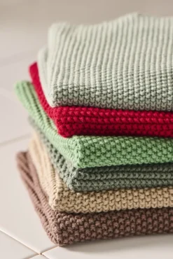 Clearance Ib Laursen Mynte Strikket Karklud 25x25 cm, Wasabi