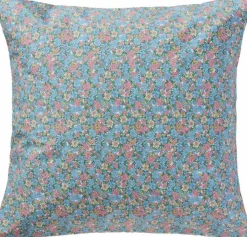 Clearance Ib Laursen Pudebetræk 60x60 cm, Lyseblå/Blomstret