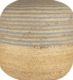 Best Puf 40 cm, Jute/Blå Stole