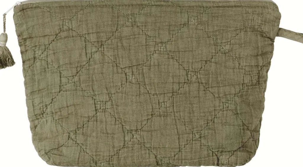 Ib Laursen Opbevaring Til Badeværelset|Toilettasker Og Kosmetikpunge > Quiltet Toilettaske 28x18 cm, Eucalyptus Green