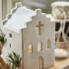 Online Ib Laursen Stillenat Lyshus Kirke H19,2 cm, Creme